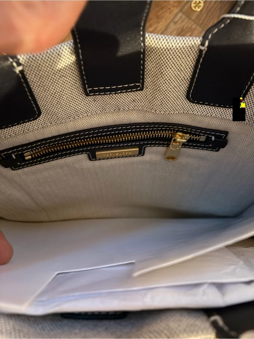 Tory Burch Ella North South canvas tote
